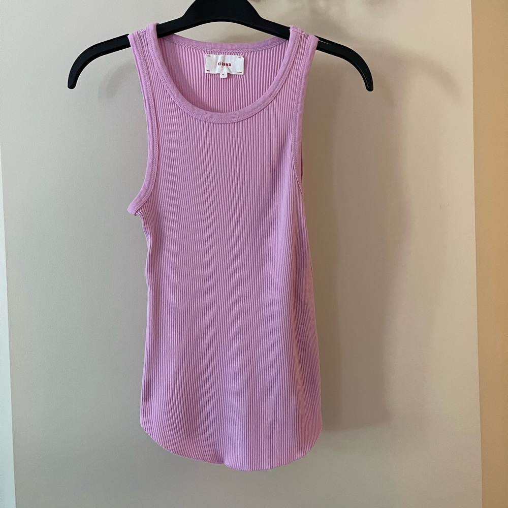 XIRENA PINK RIBBED TANK